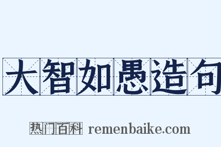 大智如愚造句是什么意思的图片